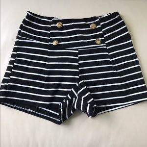 Black and white shorts