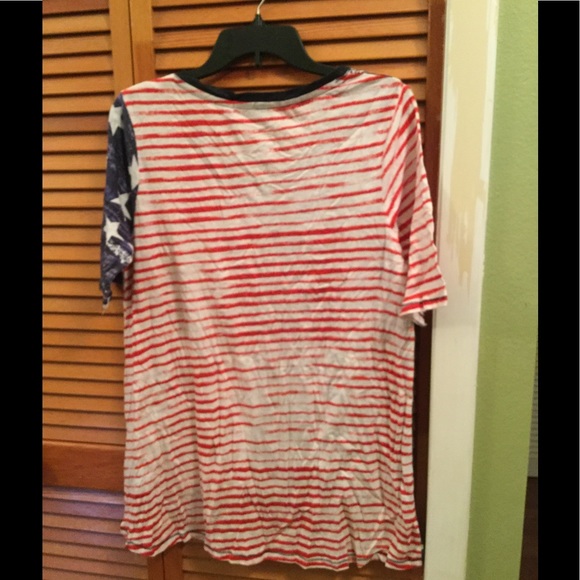 NWOT Americana silver stud stars, comfy knit top - Picture 4 of 5