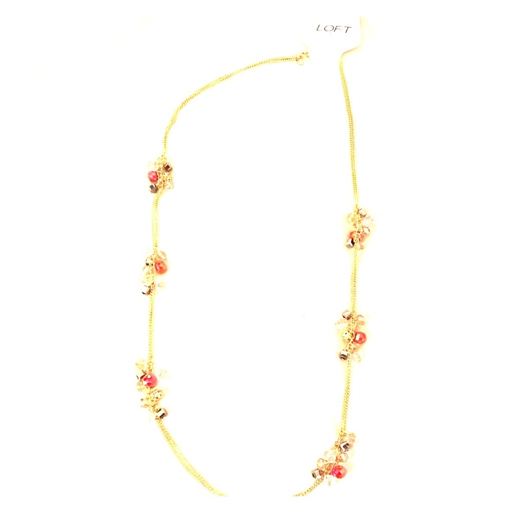 Gold beaded necklace
