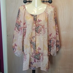 Boho-chic dolman airy blouse