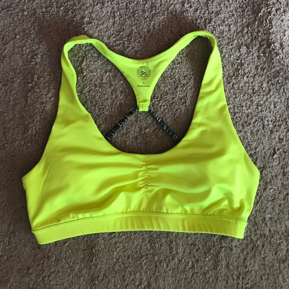 Yellow Sports Bra