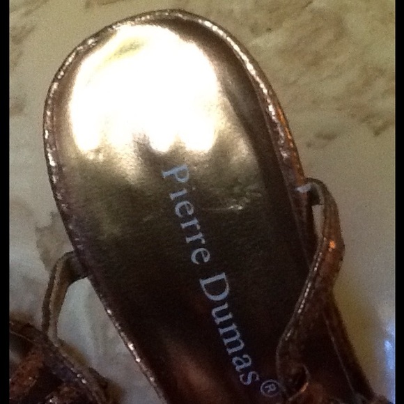 🚫DONATED🚫 PIERRE DUMAS Copper Metallic Heels - Picture 3 of 4