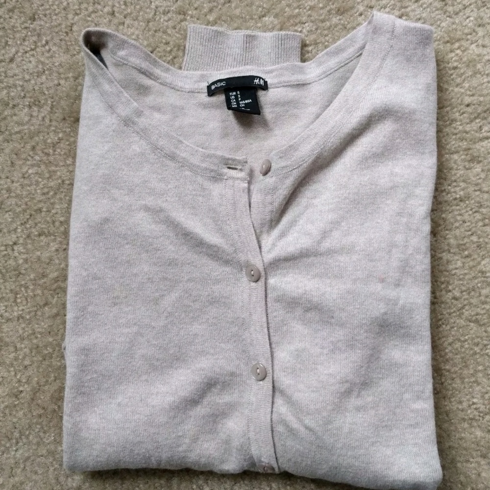 I ❤️BUNDLES!! H&M Basics Cotton Cardigan (taupe)