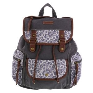 American Eagle Floral Denim Backpack