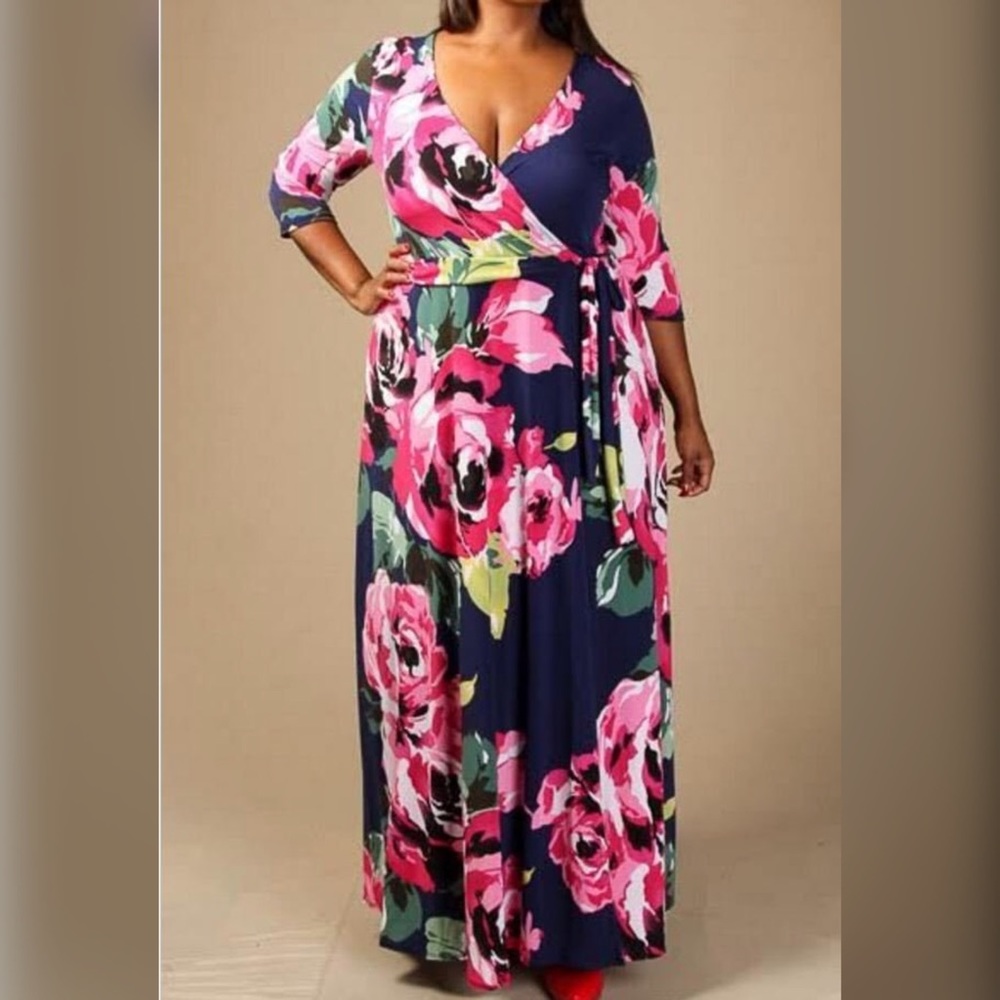 Floral Wrap Maxi Dress