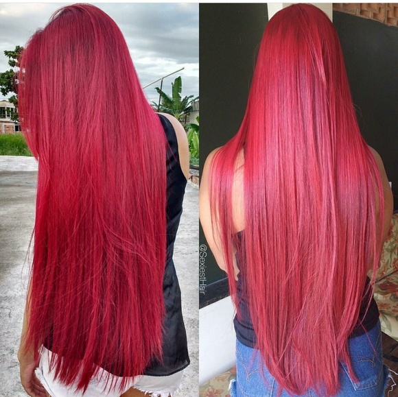 Red Human Hair Blend Lace FrontWig 24-28 inches!!