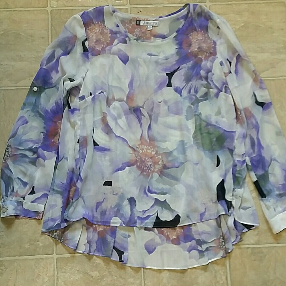 Lavander Floral hi-low top