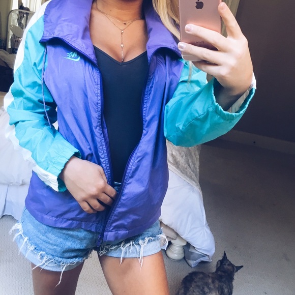 Nike Jackets & Blazers - nike vintage blue/purple windbreaker