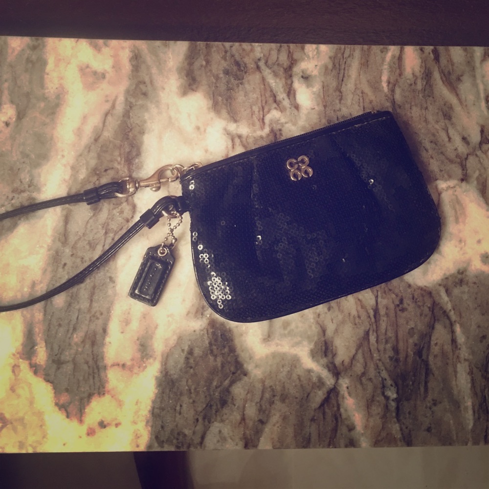 Sequence black coach wristlet