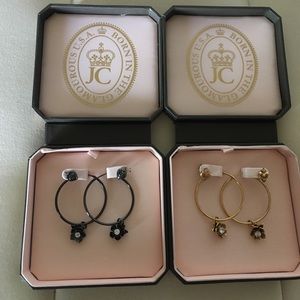 Set of two Juicy Couture earrings.