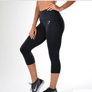 Gymshark NWT Black Dry Sculpture Cropped Legging