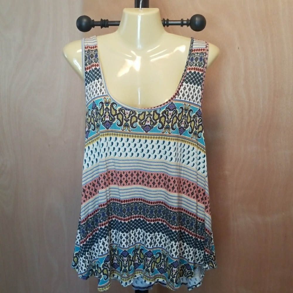 Colorful flowy tank