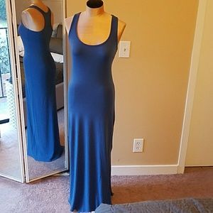 Blue racerback maxi dress