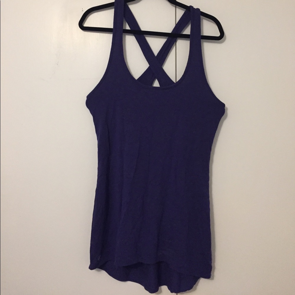 Athleta Purple Cross Back Tank Medium