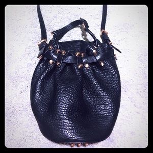 Alexander Wang bucket bag black w rose gold