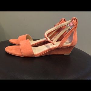 Sole Society Kitten Heel Suede Sandal