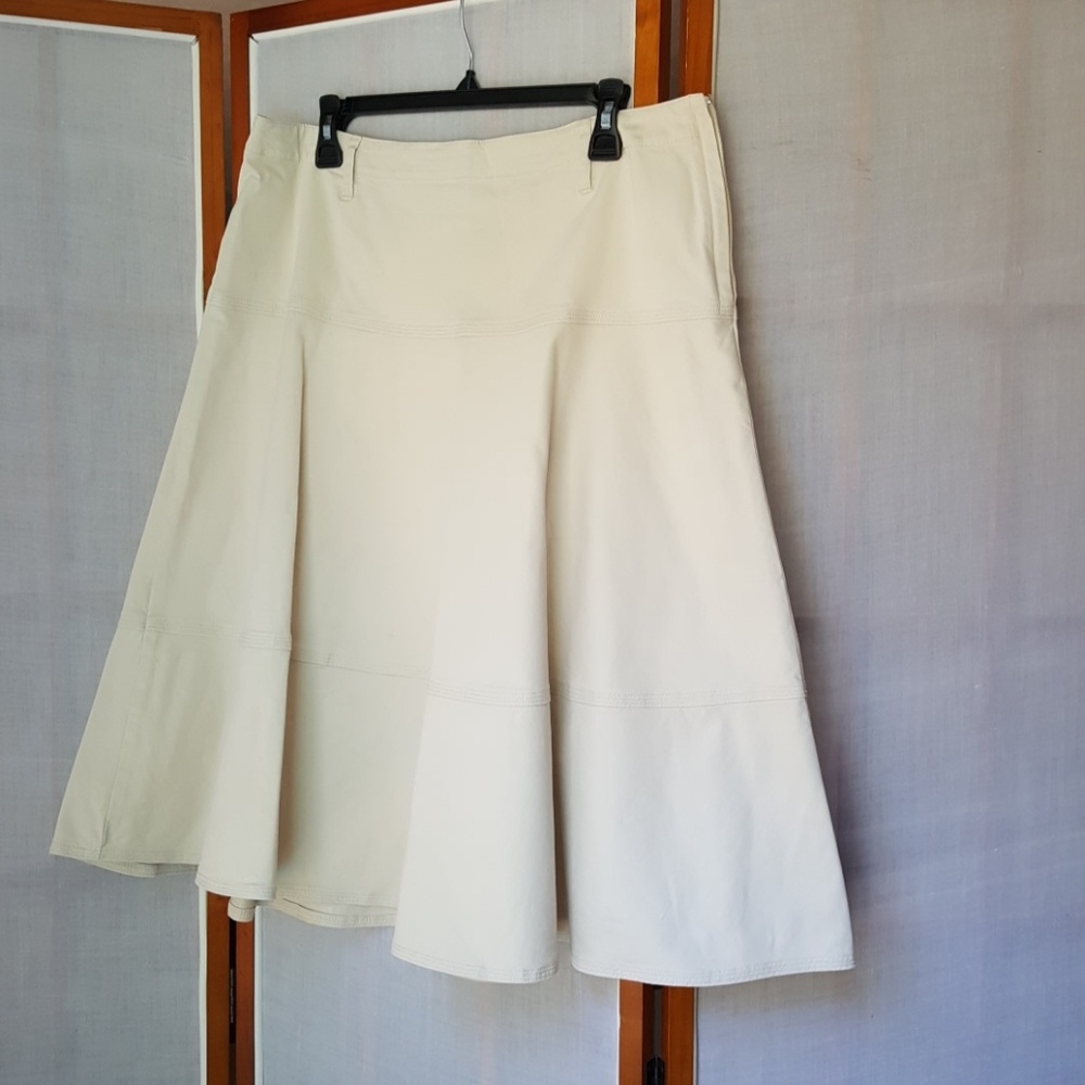 Cream Canvas Talbots Skirt