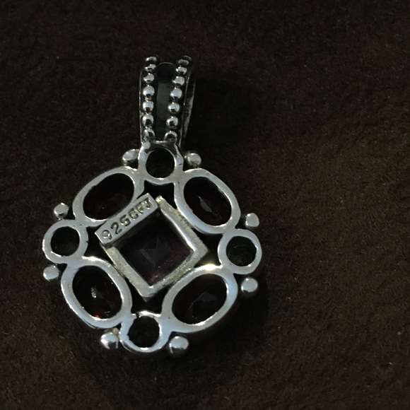 Sterling Silver/Amethyst/Garnet/Peridot Pendant - Picture 4 of 10