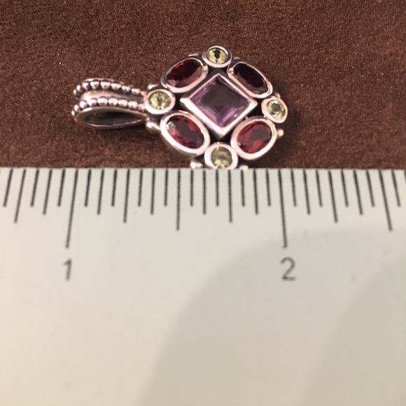 Sterling Silver/Amethyst/Garnet/Peridot Pendant - Picture 7 of 10