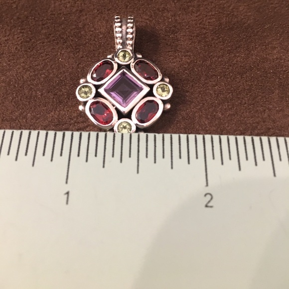 Sterling Silver/Amethyst/Garnet/Peridot Pendant - Picture 8 of 10