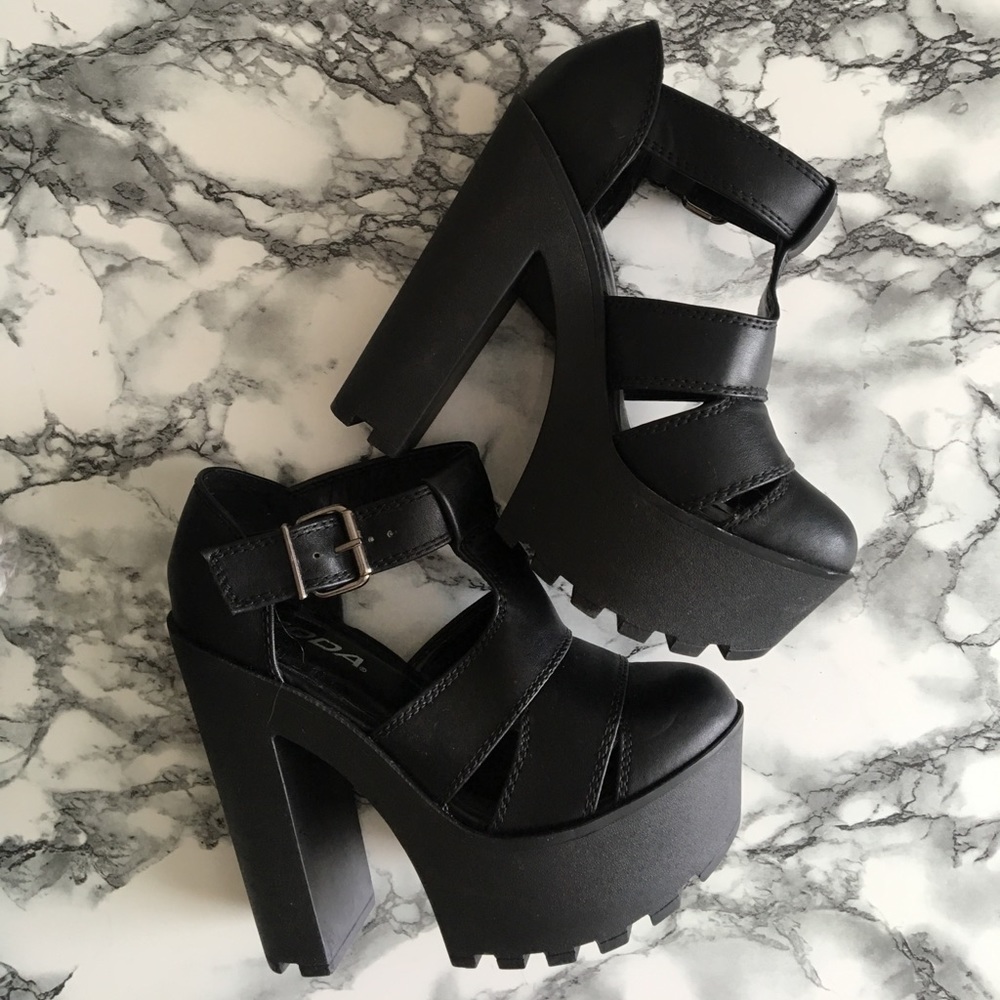 Heeled Combat-style Sandals