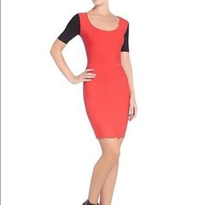 BCBG body con multicolor dress