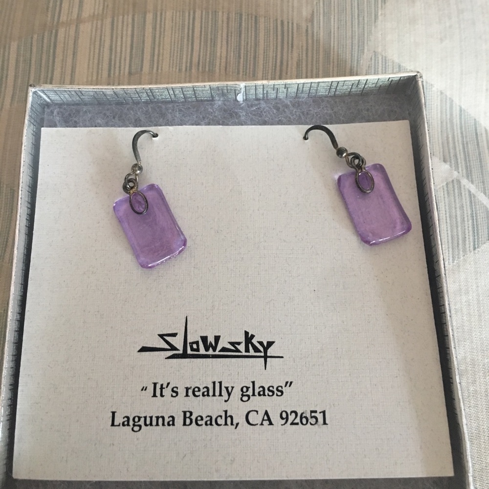 Handmade glass earrings