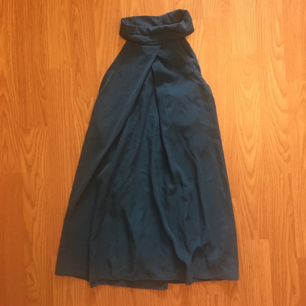 ALYA Halter Style Sleeveless Aqua Top