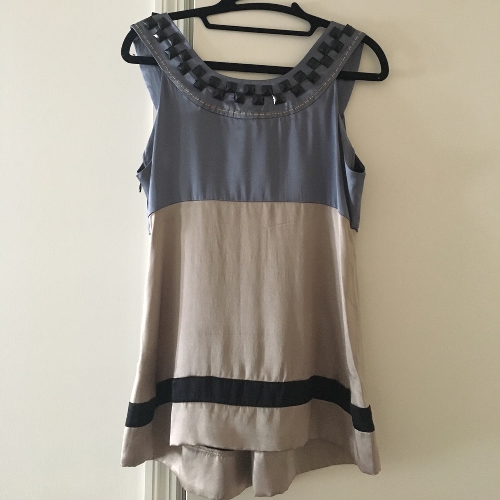 Silk sleeveless top