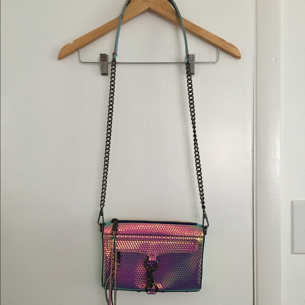 Rebecca Minkoff Holographic Mini Mac crossbody