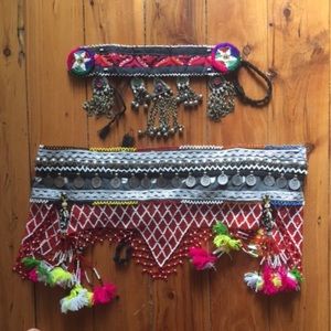 1 day sale! Handmade festival belt and choker