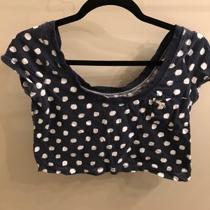 Abercrombie polka dot crop top