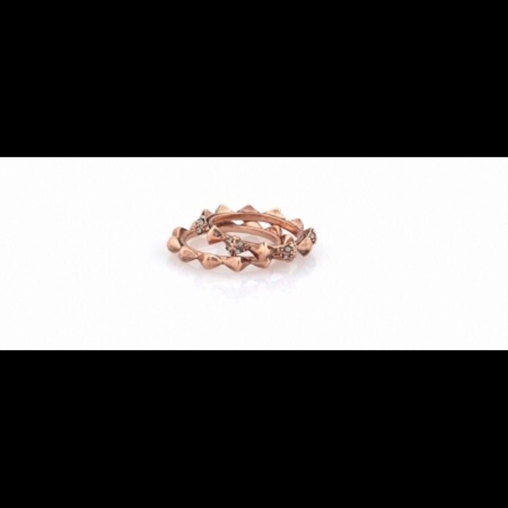 House of Harlow rose gold spike ring set size 7.5