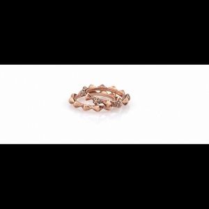 House of Harlow rose gold spike ring set size 7.5