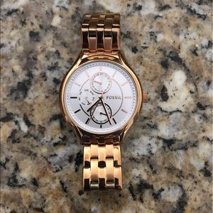 Fossil gold watch