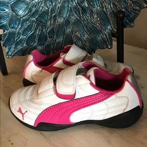 Little Girls Velcro Slip on Puma Shoes