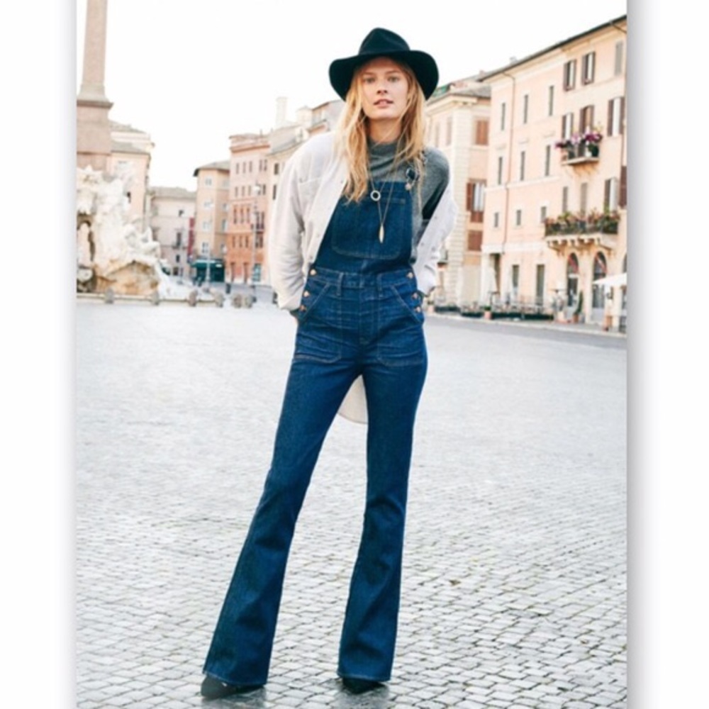 Madewell Flea Market Flare Overalls