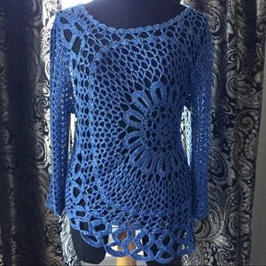 Boston Proper Crochet sweater