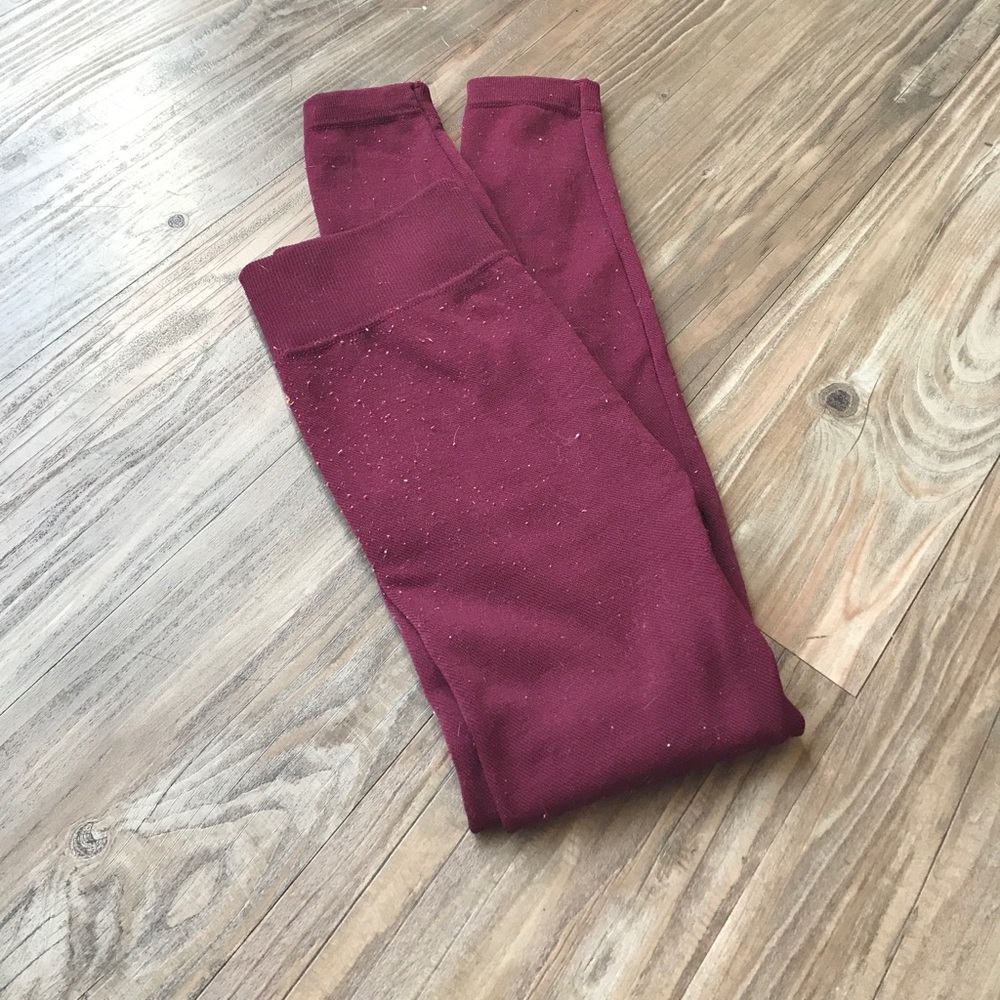 Maroon leggings