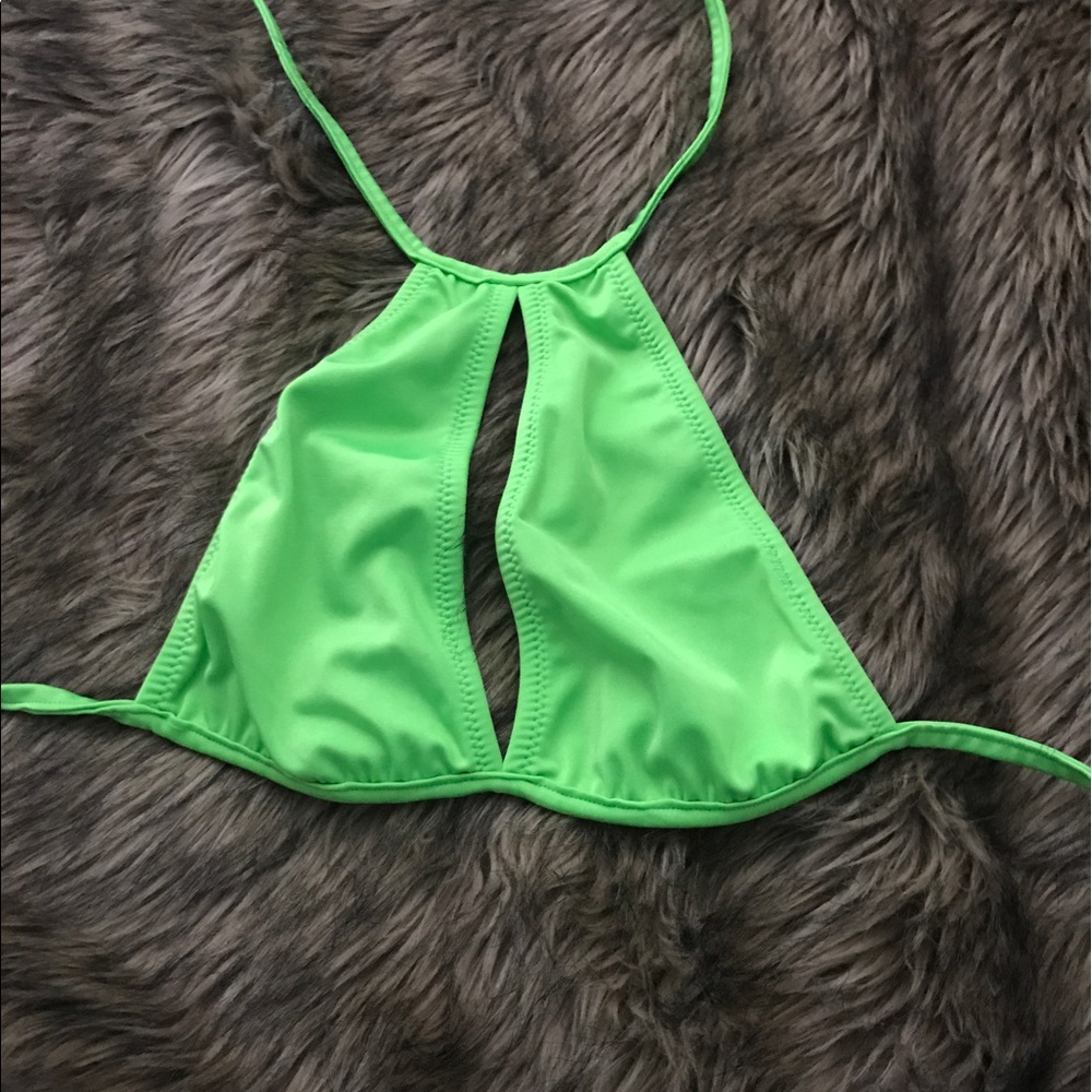 Rave green halter top