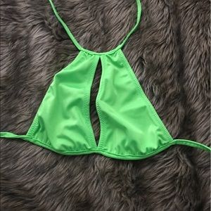 Rave green halter top