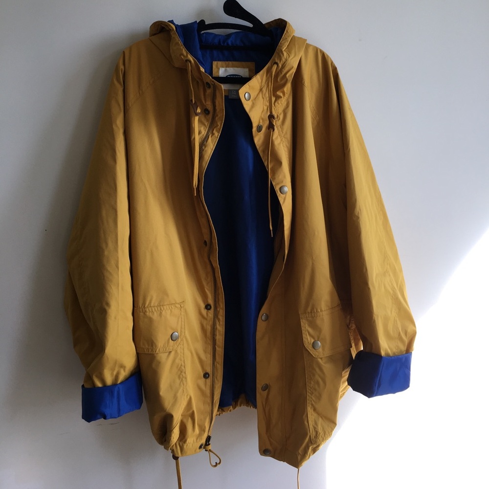 Mustard "rain jacket"