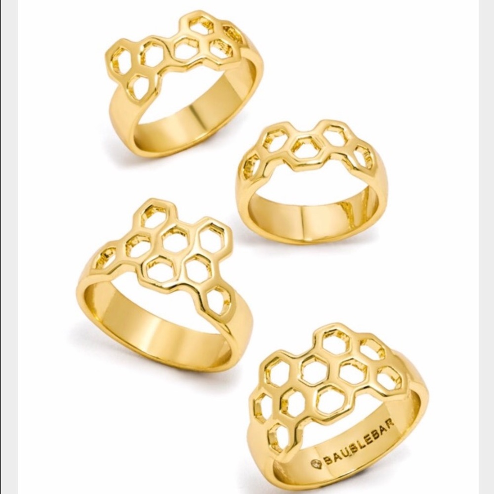 Baublebar Honeycomb Ring Set (4)