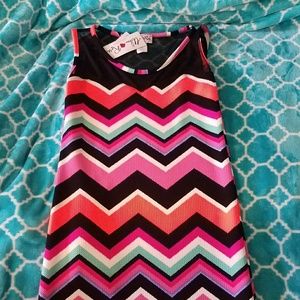 Sleeveless body forming neon dress, Size:L