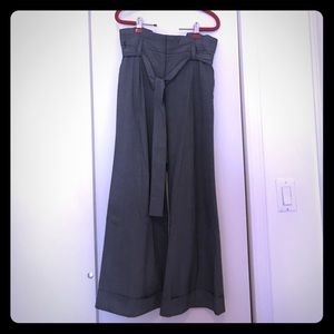 Paper bag waist menswear trousers