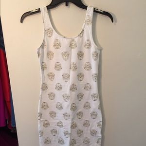 Printed white summer dress