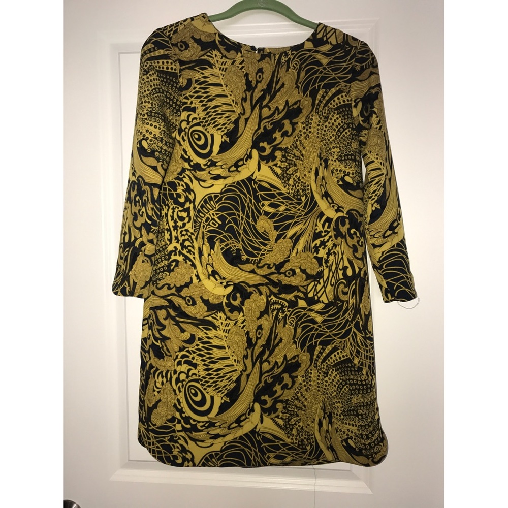 Yellow and Blue Paisley Dress