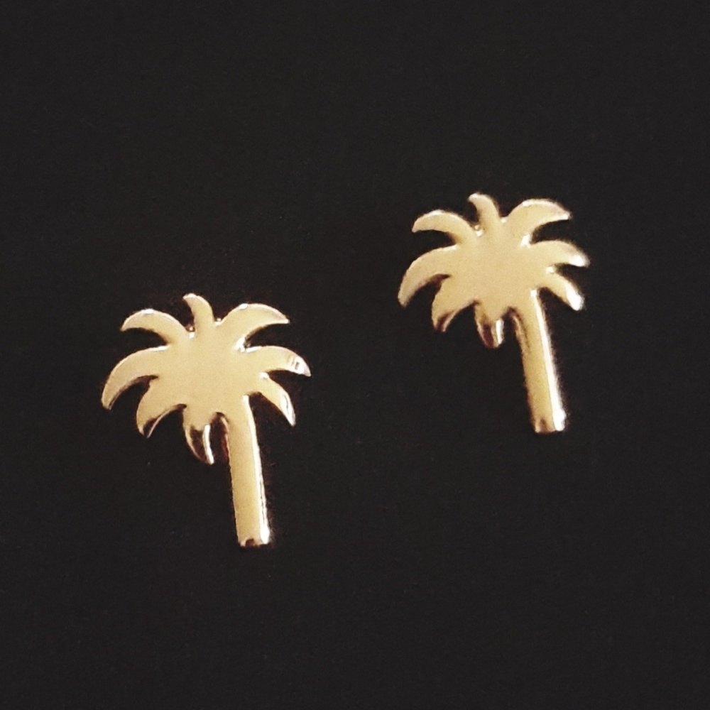 Rose Gold -plated Palm Tree Earrings