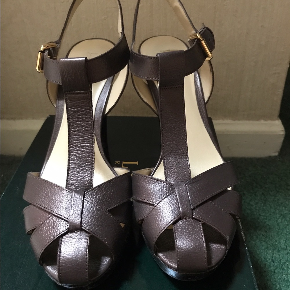 Ralph Lauren Pearl Brown Sandals size 9