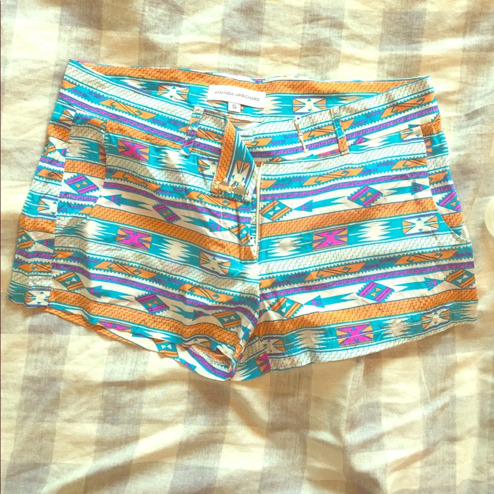Amanda Uprichard silk Aztec Print shorts - Sz Sm